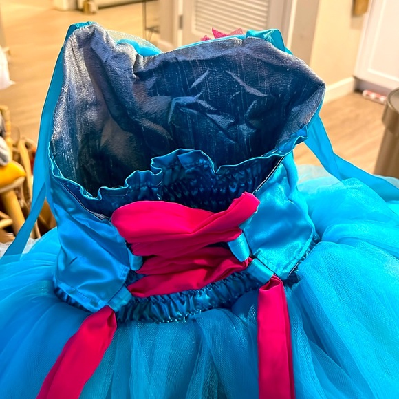 Handmade Boutique Halter lace up back Tutu Dress plum acccents - Picture 2 of 3